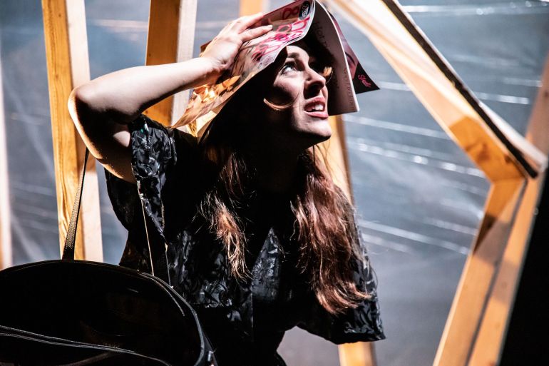 Natural disaster paper head